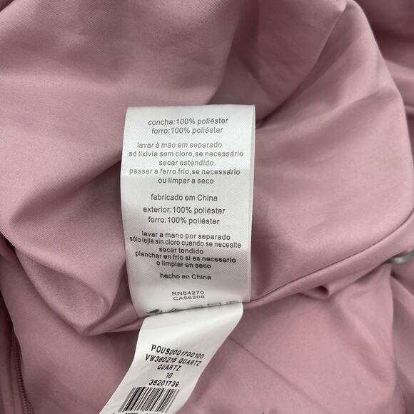 VERA WANG WHITE Gown Dress Size 10 One Shoulder Quartz Formal Wedding Bridesmaid - Picture 16 of 16